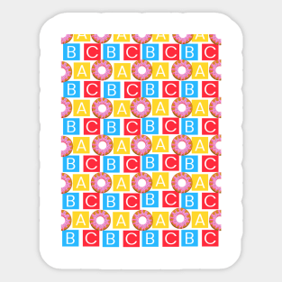 ABC And Biskit Colour Puzzle Design Sticker